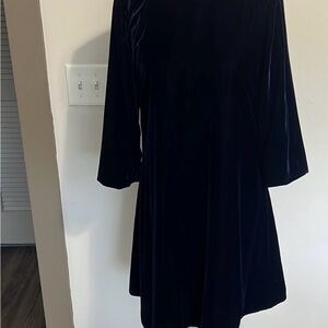 Chic Long Sleeve Velvet Dress